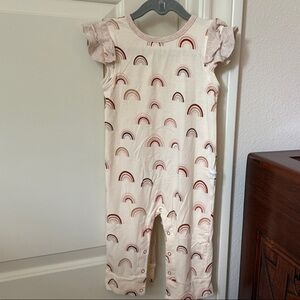LouLou Lollipop Rainbow Print Baby Romper